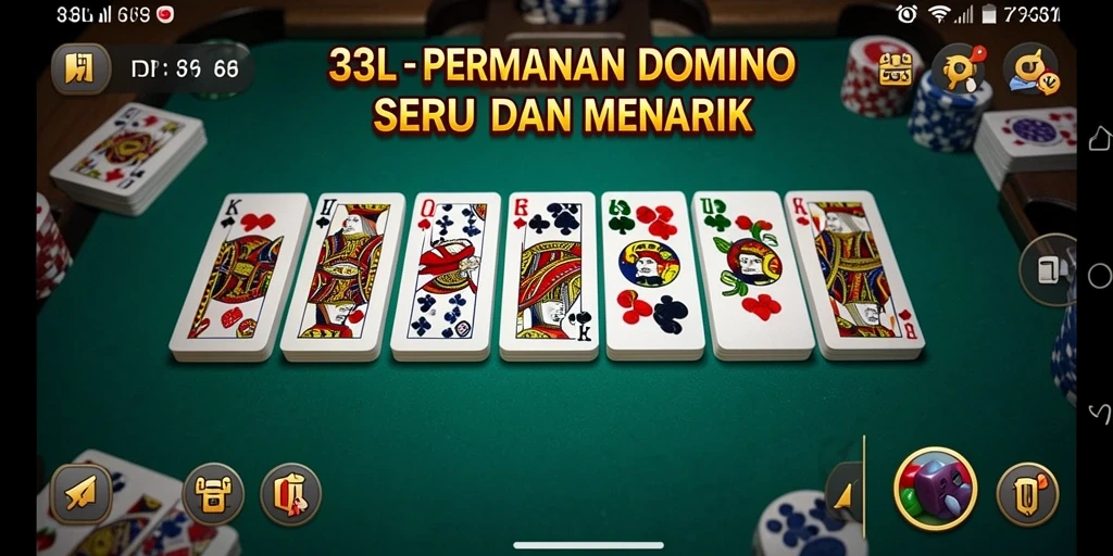 Tampilan screenshot utama 33L yang menunjukkan serunya gameplay Domino.