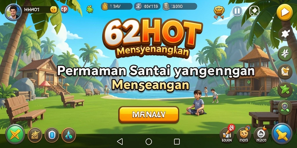 Tampilan gameplay menarik di 62HOT yang penuh warna.