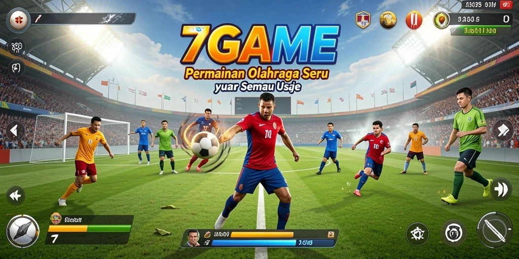 Tampilan gameplay seru dari 7GAME yang penuh aksi olahraga.