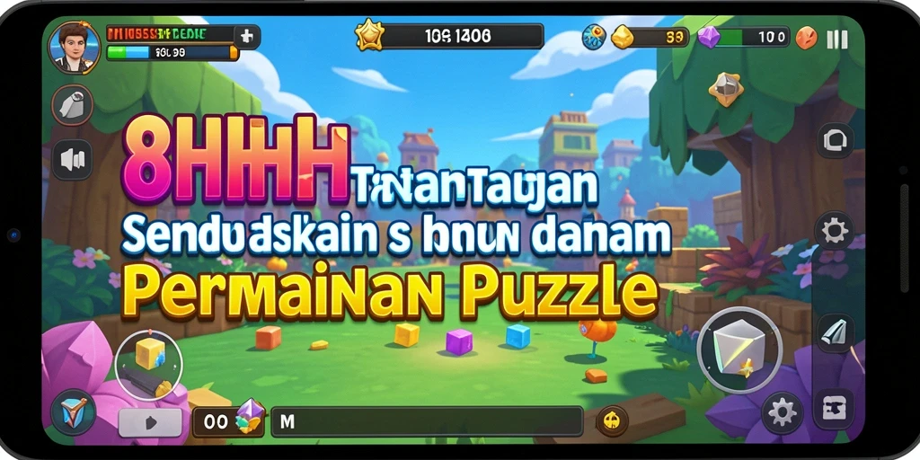 Tampilan gameplay Puzzle yang menantang dan menyenangkan di 8HHH.