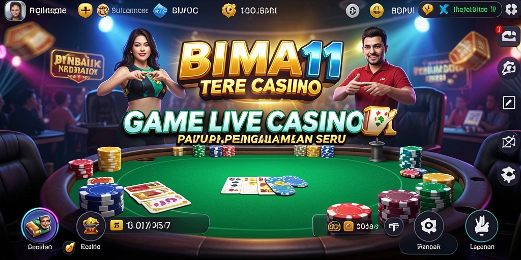 Tampilan gameplay Live Casino yang mengesankan di BIMA11.