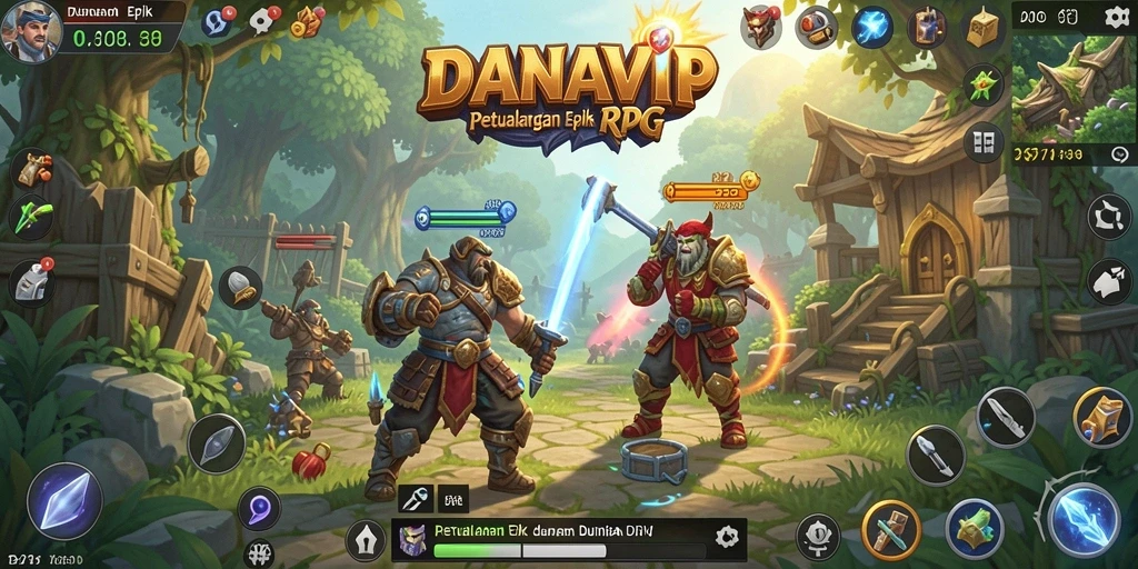 Tangkapan layar gameplay <strong>DANAVIP</strong> menunjukkan aksi petualangan yang mendebarkan.