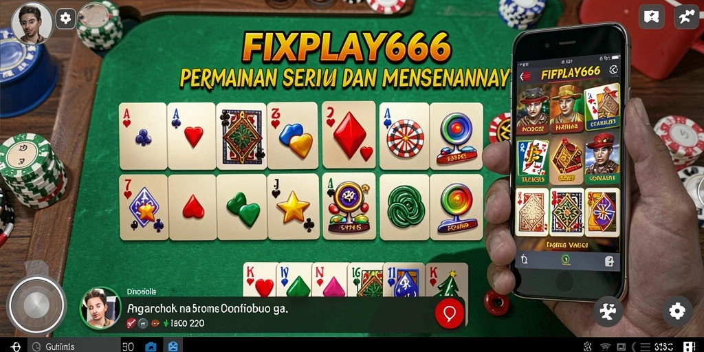 Screenshot gameplay FIXPLAY666 menampilkan aksi seru permainan Domino.