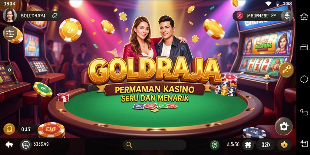 Screenshot utama GOLDRAJA menunjukkan keseruan gameplay Kasino yang menarik.