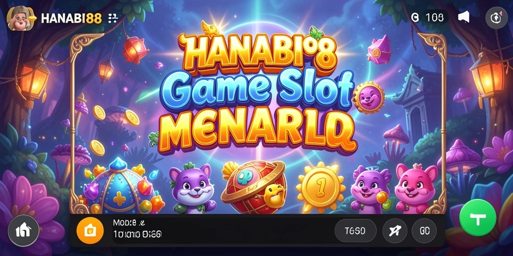 Tampilan gameplay Slot HANABI88 yang mendebarkan dan penuh warna.