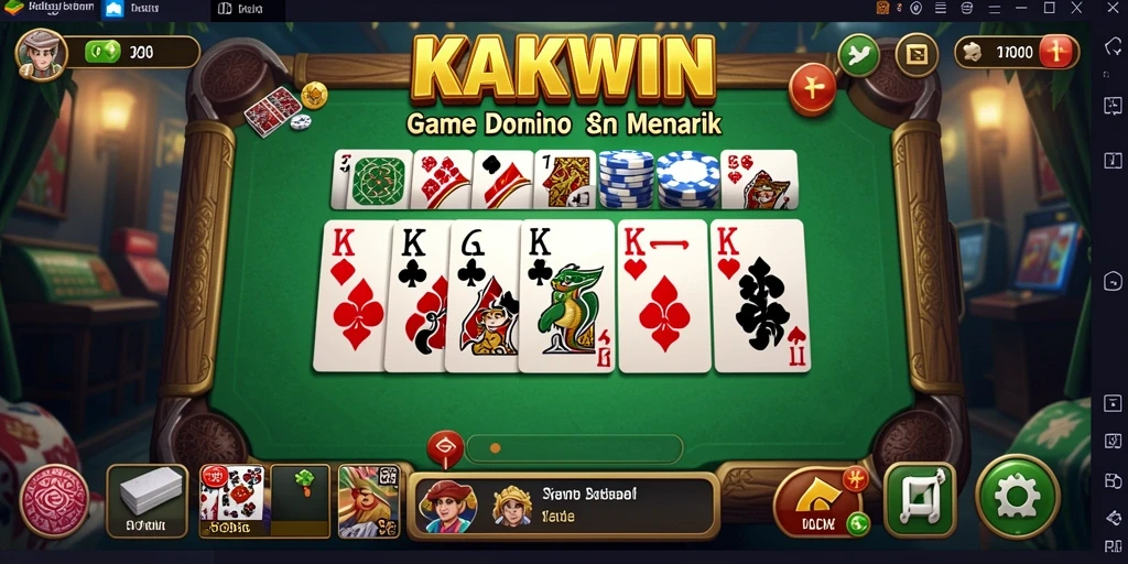 Tampilan gameplay KAKWIN yang mengasyikkan saat bermain Domino.