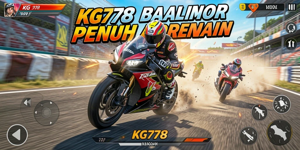 Gameplay KG778 yang megah dengan balapan motor yang menegangkan.