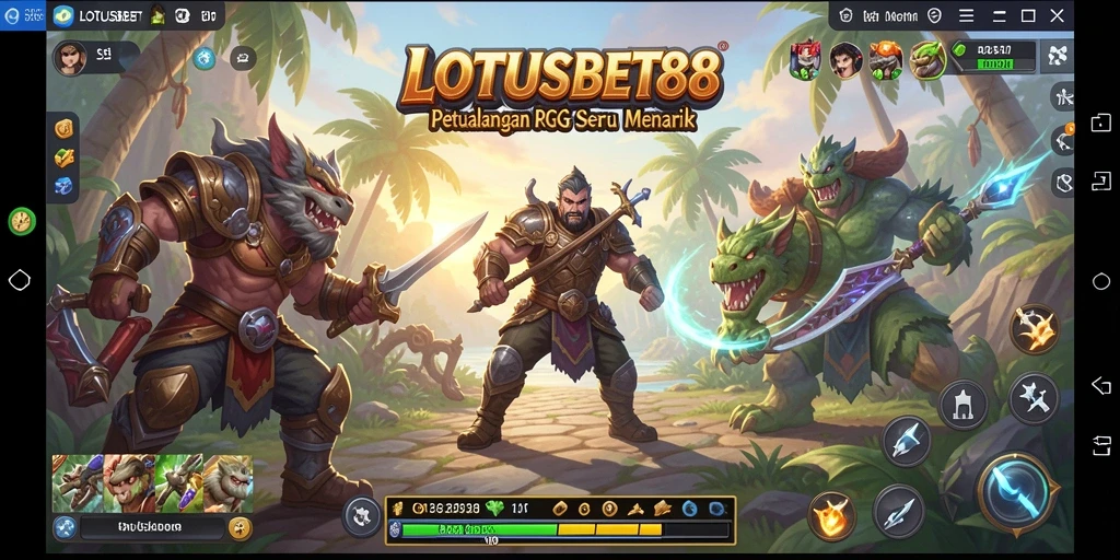 Gambaran menarik gameplay RPG LOTUSBET88 dengan petualangan yang mendebarkan.