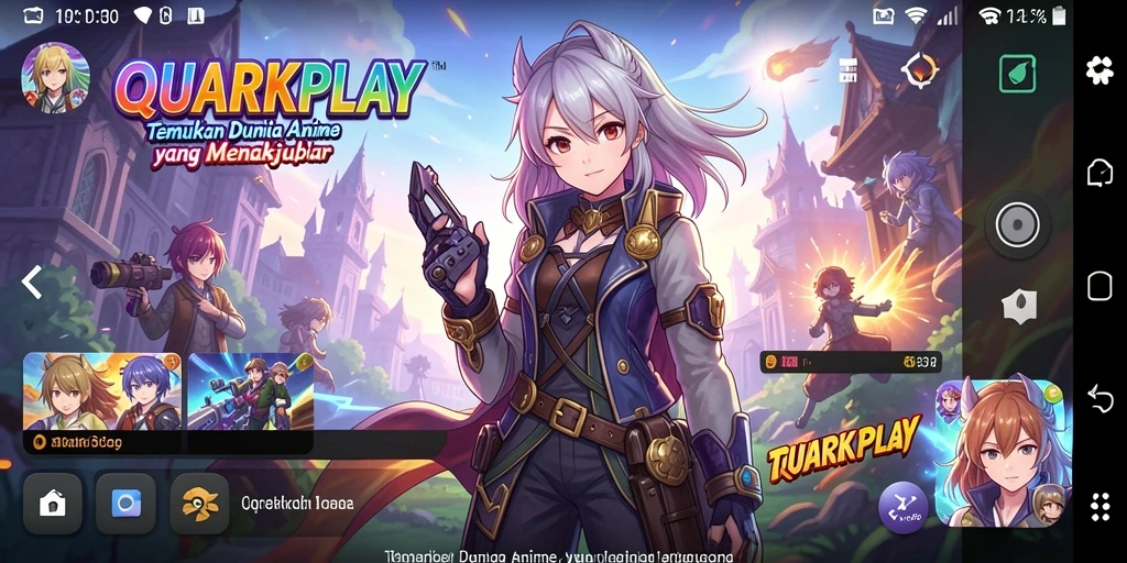 Tampilan visual menawan dari gameplay Anime QUARKPLAY.