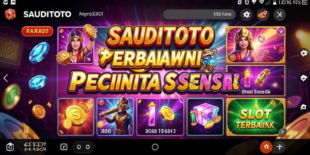 Tampilan menarik dari gameplay permainan Slot di SAUDITOTO.