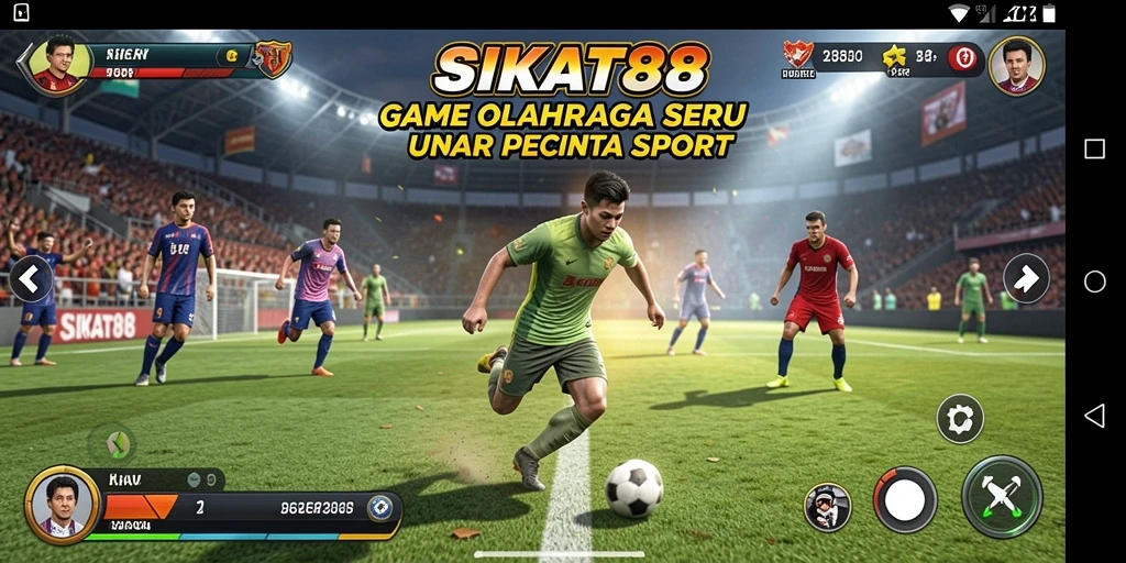 Tampilan gameplay SIKAT88 dengan aksi olahraga yang mendebarkan.