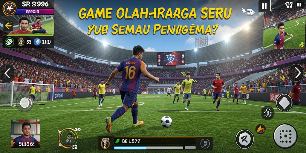 Tangkapan layar gameplay SR996 yang menunjukkan aksi olahraga yang menegangkan.